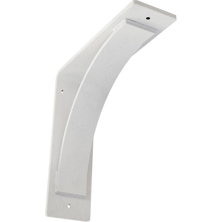 Ekena Millwork Morris Steel Bracket, Hammered White 3"W x 10"D x 10"H BKTM03X10X10MOHWH